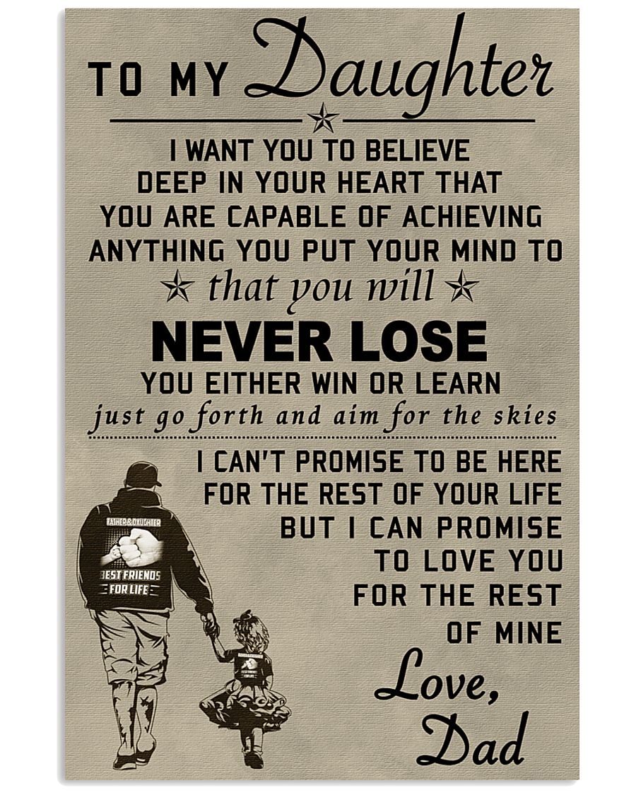 Make it the meaningful message to your daughter 11x17 Poster
