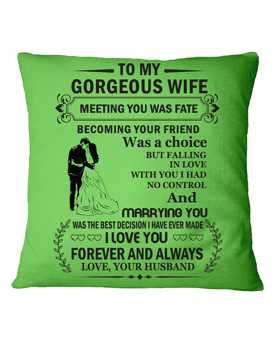Make it the meaningful message to your Wife Square Pillowcase