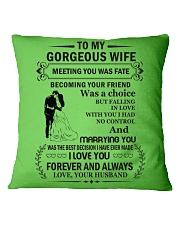 Make it the meaningful message to your Wife Square Pillowcase front