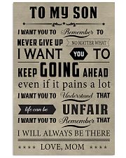 Make it the meaningful message to your son 11x17 Poster front
