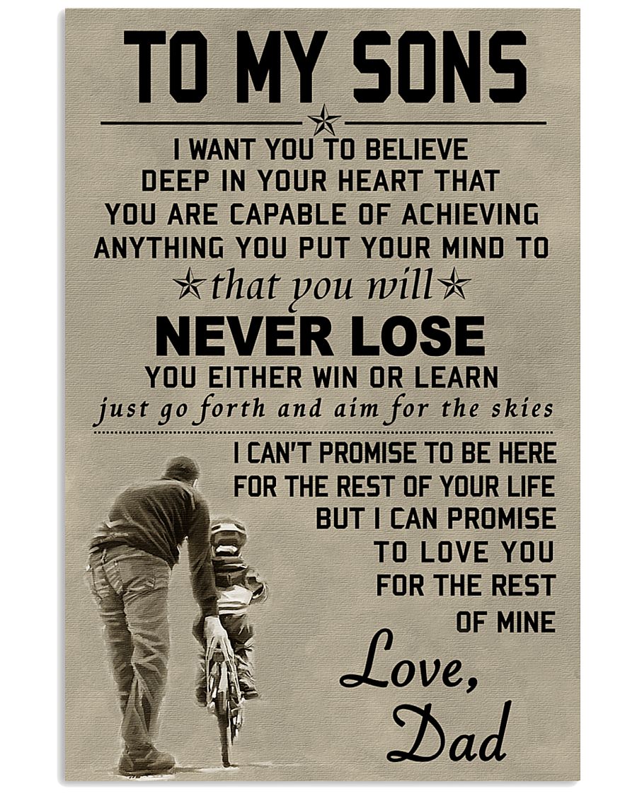 Make it the meaningful message to your sons 11x17 Poster