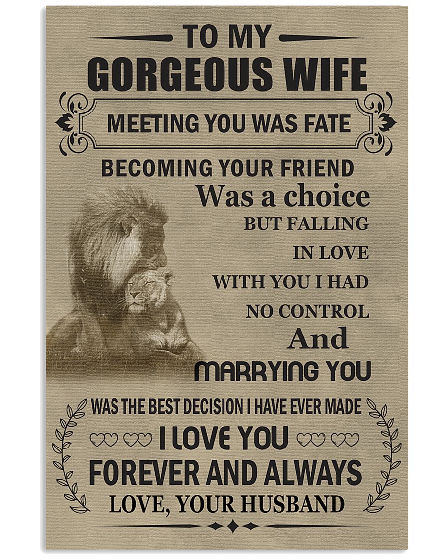 Make it the meaningful message to your wife 11x17 Poster