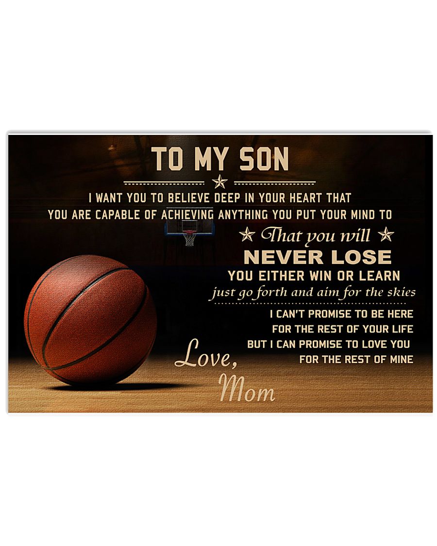 The meaningful message to your son -Basketball 17x11 Poster