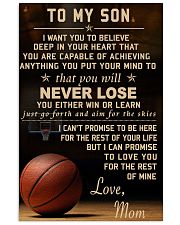 The meaningful message to your son -Basketball 24x36 Poster front