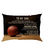 The meaningful message to your son -Basketball Rectangular Pillowcase back