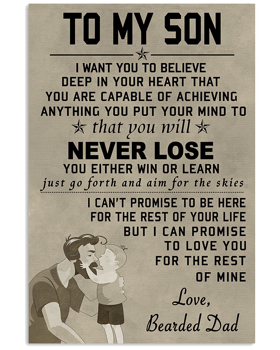 Make it the meaningful message to your son 11x17 Poster