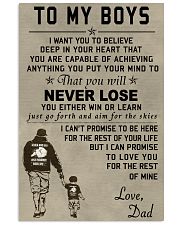 Make it the meaningful message to your boys 11x17 Poster front