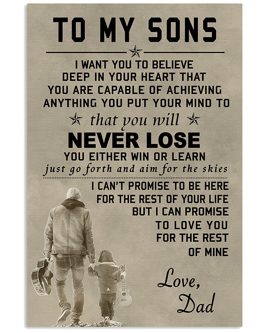 Make it the meaningful message to your sons 11x17 Poster