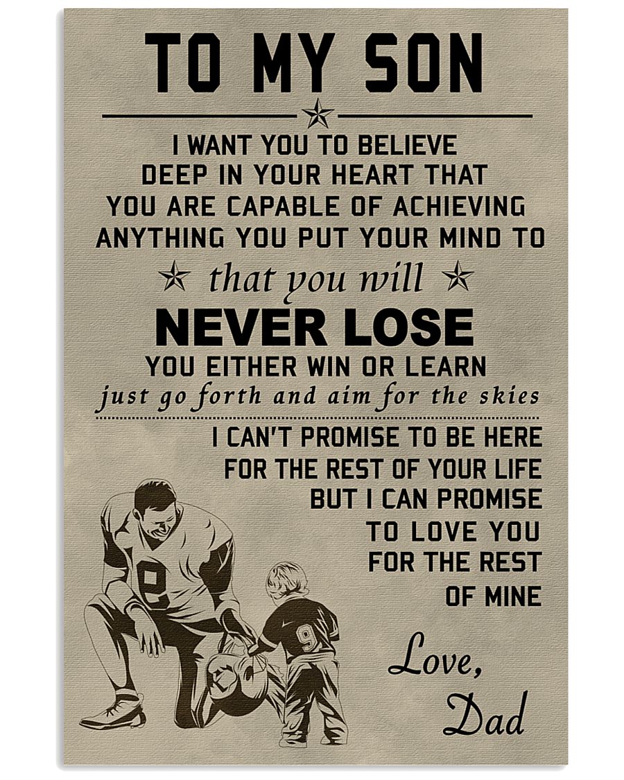 Make it the meaningful message to your son 11x17 Poster