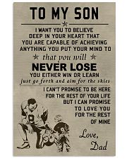 Make it the meaningful message to your son 11x17 Poster front
