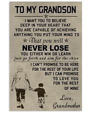 Make it the meaningful message to your grandson 11x17 Poster front
