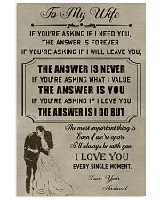 Make it the meaningful message to your wife 11x17 Poster front