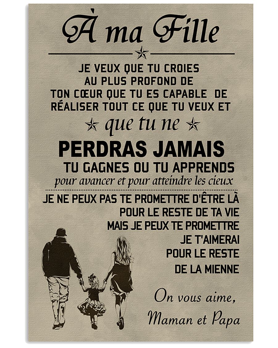 Make it the meaningful message to your daughter FR 11x17 Poster