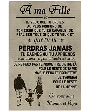 Make it the meaningful message to your daughter FR 11x17 Poster front