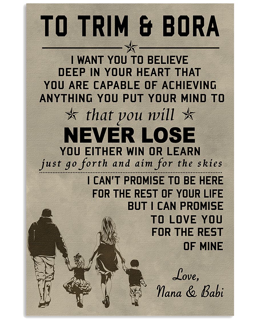 Make it the meaningful message to your children 11x17 Poster