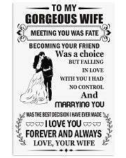 Make it the meaningful message to your wife 24x36 Poster front