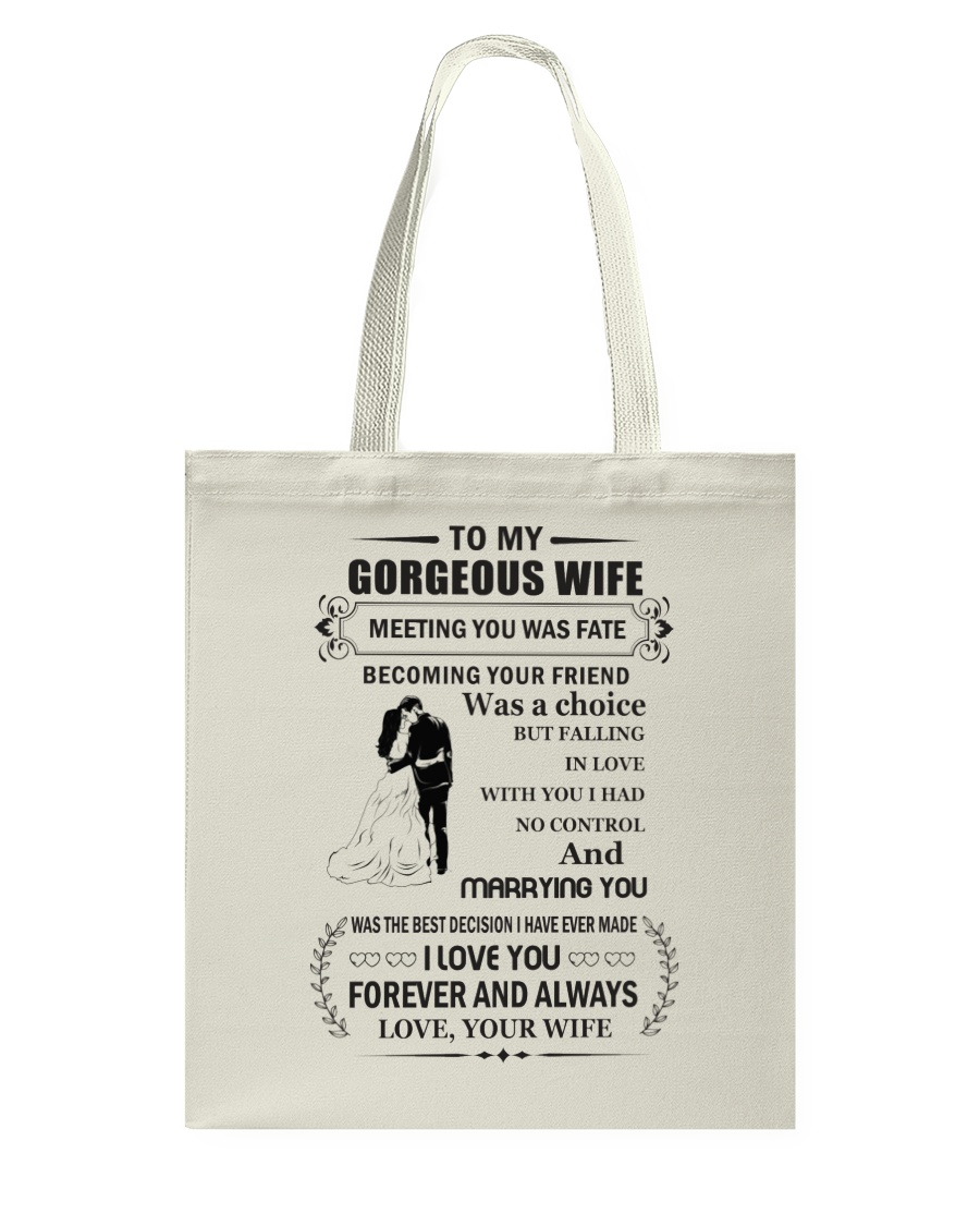 Make it the meaningful message to your wife Tote Bag