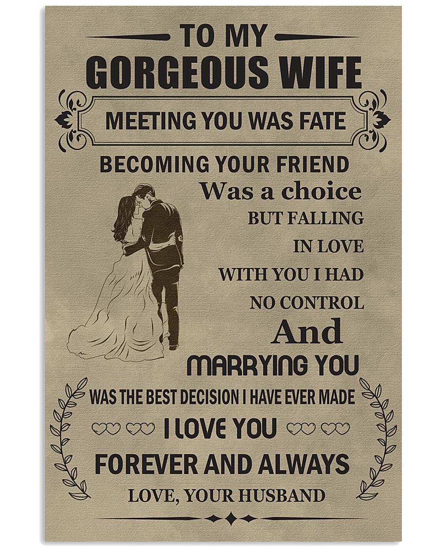 Make it the meaningful message to your wife 11x17 Poster