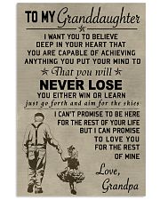 Make it the meaningful message to granddaughter 11x17 Poster front