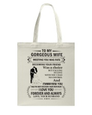 Make it the meaningful message to your Wife Tote Bag back
