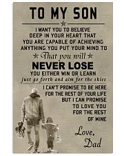 Make it the meaningful message to your son 11x17 Poster front