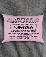 Make it the meaningful message to your daughter Rectangular Pillowcase aos-pillow-rectangle-front-lifestyle-1