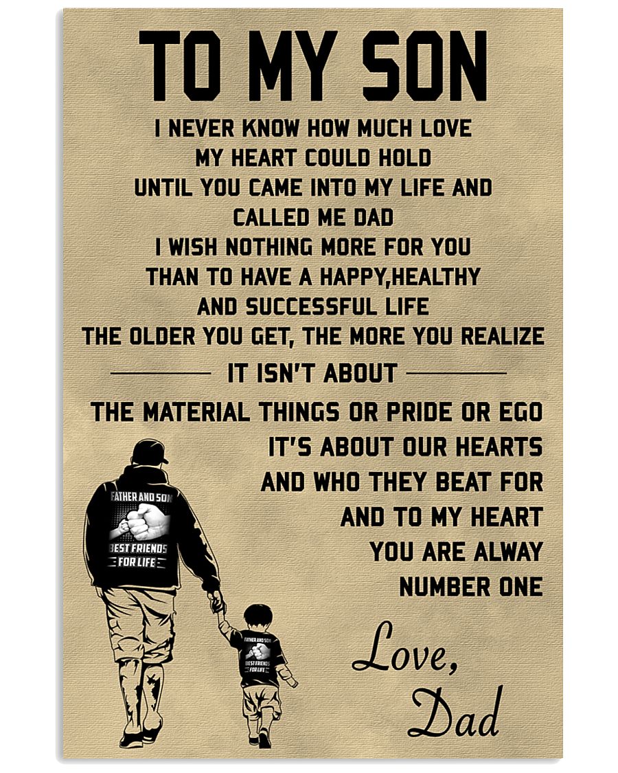 Make it the meaningful message to your son 11x17 Poster