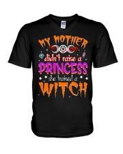 My Mother Didn't Raise A Princess V-Neck T-Shirt tile