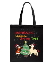 Happiness Is Lighting The Christmas Tree Tote Bag tile