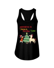 Happiness Is Lighting The Christmas Tree Ladies Flowy Tank tile