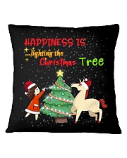 Happiness Is Lighting The Christmas Tree Square Pillowcase tile