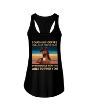 Touch my coffe Ladies Flowy Tank tile