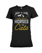 Just A Girl Who Loves Horses Premium Fit Ladies Tee tile