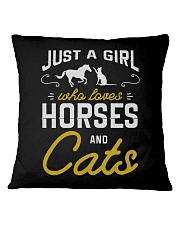Just A Girl Who Loves Horses Square Pillowcase tile