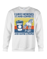 I Like Horses And Coffee Crewneck Sweatshirt tile
