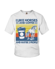 I Like Horses And Coffee Youth T-Shirt tile