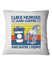 I Like Horses And Coffee Square Pillowcase tile