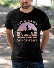 Life is Better on Horseback Classic T-Shirt apparel-classic-tshirt-lifestyle-front-50