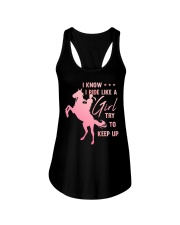 I Know Ladies Flowy Tank tile
