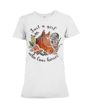 Just A Girl Who Love Horses Premium Fit Ladies Tee tile
