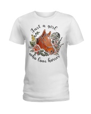 Just A Girl Who Love Horses Ladies T-Shirt front
