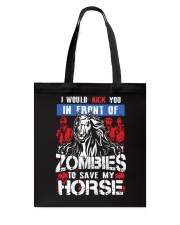 Zombies To Save My Horse Tote Bag tile