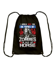 Zombies To Save My Horse Drawstring Bag tile