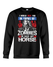 Zombies To Save My Horse Crewneck Sweatshirt tile