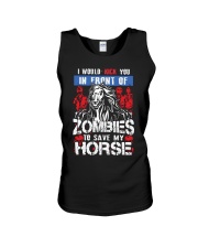 Zombies To Save My Horse Unisex Tank tile