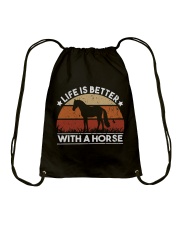 Life Is Better With A Horse Drawstring Bag tile