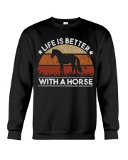 Life Is Better With A Horse Crewneck Sweatshirt tile