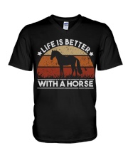 Life Is Better With A Horse V-Neck T-Shirt tile