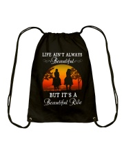 It's A Beautiful Ride Drawstring Bag tile