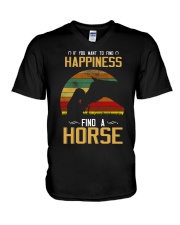 If You Want To Find Happiness V-Neck T-Shirt tile